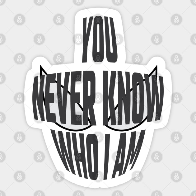 You Never Know Who I Am - 01 Sticker by SanTees